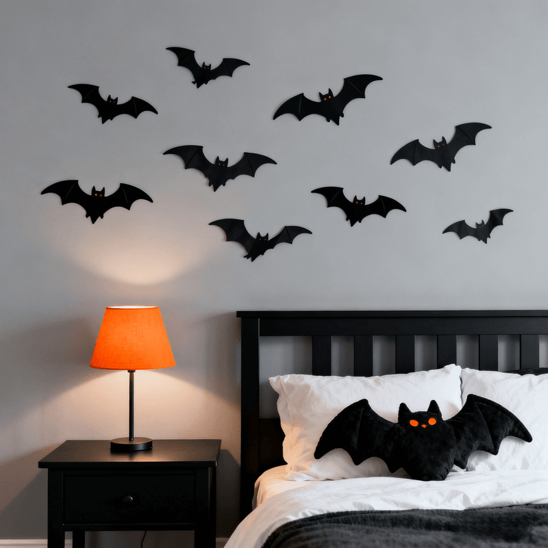 Halloween Bat Wall Decals (Setof 12)